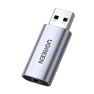 Abbildung von UGREEN USB Externe Soundkarte 2 in 1 auf 3,5 mm Buchse Klinken Audio Adapter zu Klinke, für Windows, Mac, Linux, kompatibel mit Headset Laptop PS4 Raspberry Pi usw.