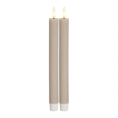 Abbildung von LED Stabkerze Flamme Stripe 2er Set aus Wachs