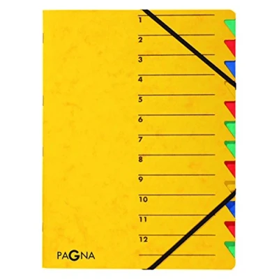 Abbildung von Pagna Ordnungsmappe Easy (Sammelmappe, 12 Fächer, 1 12) gelb