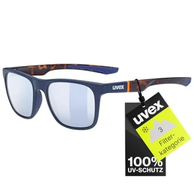 Abbildung von uvex Unisex Erwachsene, LGL 42 Sonnenbrille, blue matt havanna/ltm. silver, one size