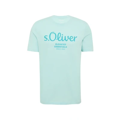 Abbildung von s.Oliver Kurzarm Tshirt print, Herren, Größe: Large, Ozeangrün