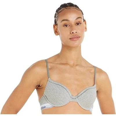 Abbildung von Calvin Klein Underwear Modern Tshirt BH, Damen, Größe: 70C, Grey heather