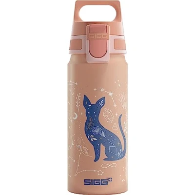 Abbildung von SIGG Alu Trinkflasche Kinder WMB ONE My Universe Für Kohlensäurehaltige Getränke Geeignet Auslaufsicher Federleicht BPA frei Klimaneutral Zertifiziert Sport &amp; Schule Hellrosa 0,6L