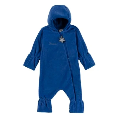 Abbildung von Sterntaler Baby Overall Fleece Unisex Jumpsuit aus Microfleece Stickerei, Reißverschluss, sowie Hand und Fußstulpen kobaltblau, 86