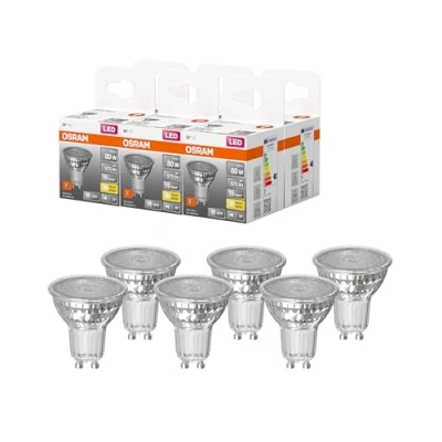 Abbildung von OSRAM LED Star PAR16, Sockel: GU10, Nicht Dimmbar, Warmweiß, Ersetzt eine herkömmliche 80 Watt Lampe, 36 Grad Abstrahlwinkel, 6er Pack