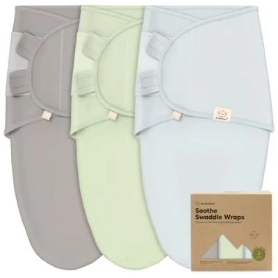 Abbildung von KeaBabies 3 Pack Bio Swaddle Schlafsack Baby Pucksack 0 monate für Neugeborene, Weich und Gemütlich Pucktuch Säuglinge fur Mädchen, Jungen, Babyschlafsack Atmungsaktiv (Ripple)