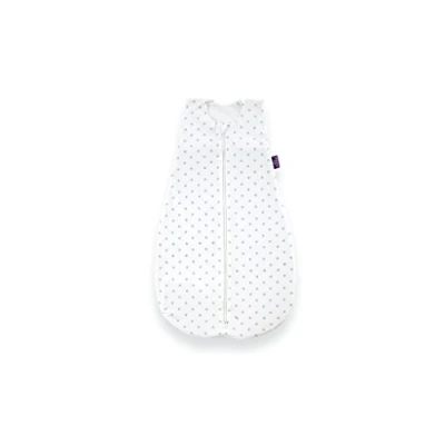 Abbildung von Träumeland S0200102 Sommerschlafsack LIEBMICH aus Baumwolle, Design Sternchen grau, Größe 60 cm, weiß