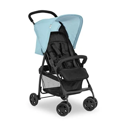 Abbildung von hauck Buggy Sport, Ultra Leicht nur 5,9 kg, für Kinder bis 15 Klein Zusammenklappbar, Reisebuggy mit Liegefunktion, Extra Großer Korb 3 kg (Blue)