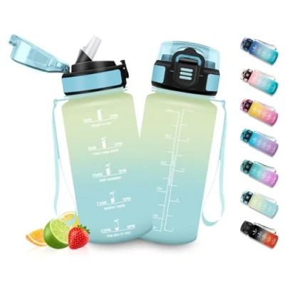 Abbildung von HoneyHolly Trinkflasche Kinder 500Ml, BPA frei Sport, Kohlensäure Geeignet, Wasserflasche mit Strohhalm, Auslaufsicher, Schwarz &amp; Rot