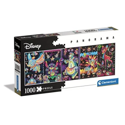 Abbildung von Clementoni 39659 Panorama Puzzle Disney Joys 1000 Teile ab 9 Jahren, Erwachsenenpuzzle mit Wimmelbild, Geschicklichkeitsspiel für die ganze Familie