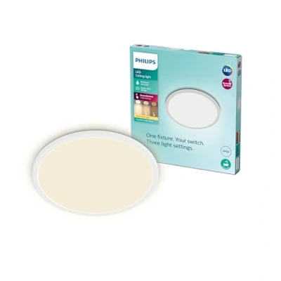Abbildung von Philips 3 in 1 LED Leuchte SceneSwitch CL550 IP44 1300lm 2700K, Dimmen ohne Dimmer, Weiß