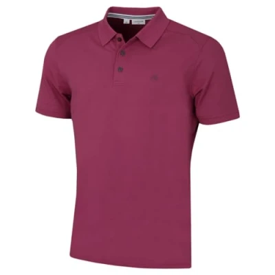 Abbildung von Calvin Klein Herren Campus 3 Knopf Kragen Polo Hemd Mauve XL