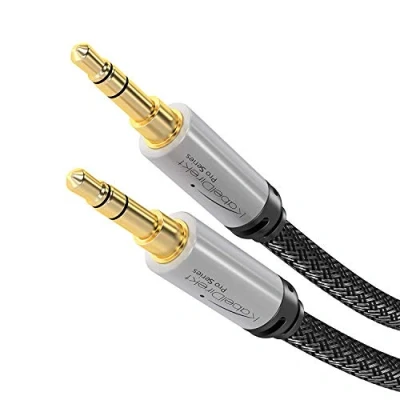 Abbildung von KabelDirekt Aux Kabel &amp; Klinkenkabel 3,5 mm, bruchfestes Metallgehäuse 0,5 m (Kopfhörerkabel, Audio Kabel, Klinke auf Klinke, für iPhone/Handy, iPad/Tablet, Kopfhörer, MP3 Player, Auto, Nylon)