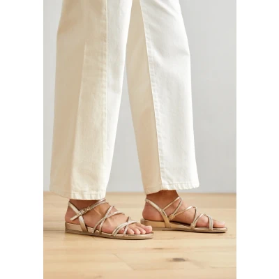 Abbildung von Tamaris Riemensandalette, Damen, Größe: 39, Light gold Schuhe