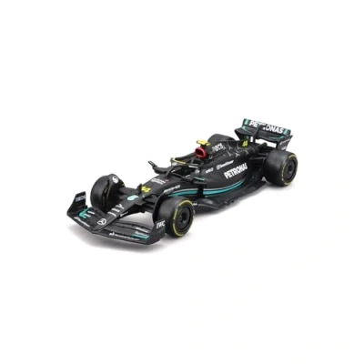 Abbildung von Bburago F1 Mercedes AMG W14 E(2023), Hamilton: Formel 1 Modellauto im Maßstab 1:43, Lewis Hamilton, ab 3 Jahren (18 38080H), Schwarz