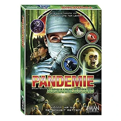 Abbildung von Asmodee ZMan Pandemic Ausnahmezustand Erweiterung Kennerspiel Brettspiel 2 4 Spieler Ab 8+ Jahren 45+ Minuten Deutsch