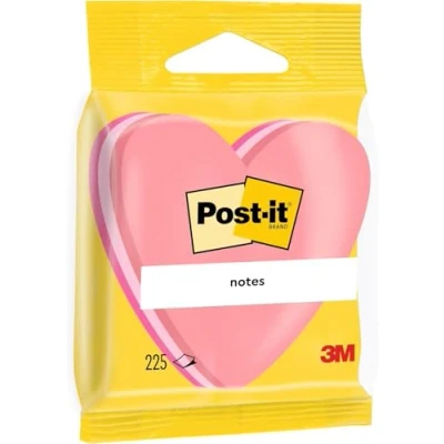 Abbildung von Post it 2007H Haftnotiz Würfel Stanzformen, 70 x mm, Herz, dreifarbig, 225 Blatt