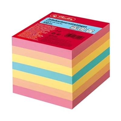 Abbildung von Herlitz 1604008 Zettelkastenersatzeinlage, Farbig sortiert, 9 x cm, 700 Blatt