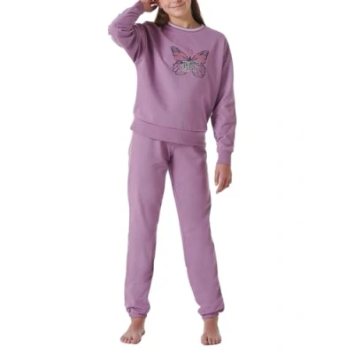 Abbildung von Schiesser Mädchen Schlafanzug Warme Qualitäten Frottee Fleece Sweat Größe 140 Bis 176 Pyjamaset, Mauve_181973, EU