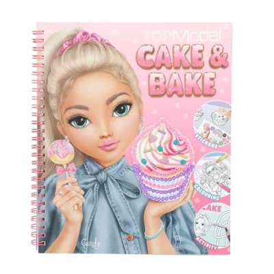 Abbildung von Depesche 13386 TOPModel Cake &amp; Bake Malbuch mit Pailletten, 32 Seiten zum Gestalten von Model und Back Motiven, inkl. 5 Stickerbogen