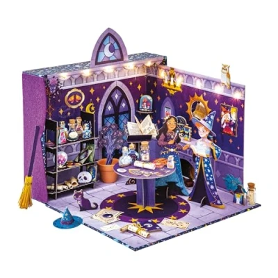 Abbildung von Janod J09140 Magic School Die Zauberer Werkstatt Kinder Kreativset Deko zum Basteln Welt der Magie Kinderspiel ab 8 Jahre J09140, Multicolor