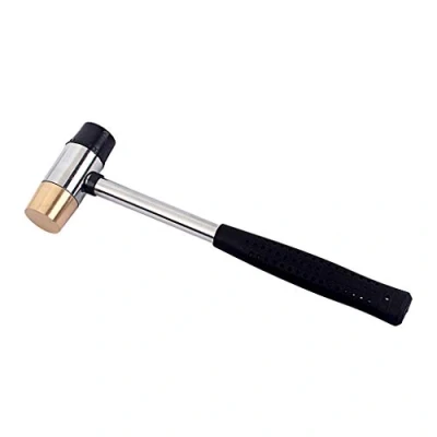 Abbildung von Alnicov Fret Hammer Gitarrenbauer 26mm Durchmesser Kopf Schwarz Kunststoff und Messingkopf für Saiteninstrument