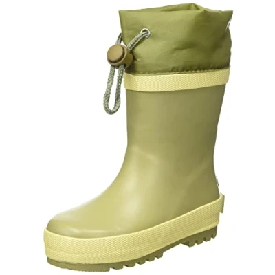 Abbildung von Playshoes Jungen Unisex Kinder Gummistiefel Zugband Regenstiefel, Oliv, 28 EU
