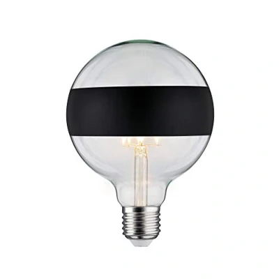 Abbildung von Paulmann 28682 LED Lampe Filament G125 6W Leuchtmittel Ringspiegel Schwarz matt 2700K Warmweiß dimmbar E27