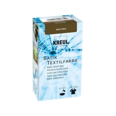 Abbildung von KREUL 98533 Batik Textilfarbe Dark Olive, 70 g, Farbpulver zum Batiken und Färben von Textilien