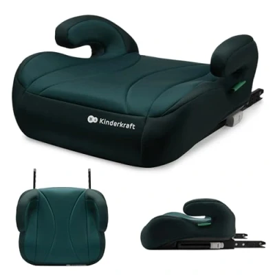 Abbildung von Kinderkraft I BOOST Kindersitz 135 150cm Size, Sitzerhöhung von 9 bis 12 Jahre, Einfache montage, ergonomische Haltung, zusätzlichen Schaumstoff, Grün