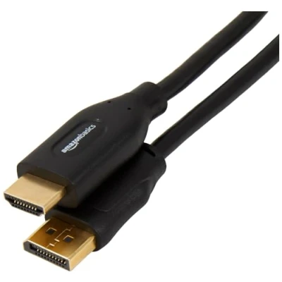 Abbildung von Amazon Basics DisplayPort auf HDMI Kabel mit vergoldeten Steckern 7.6 m