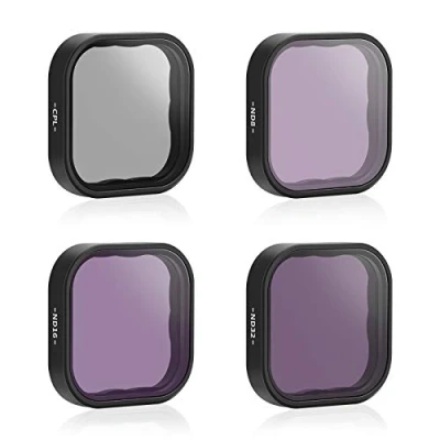 Abbildung von AuyKoo 4 Stück Objektivfilter Magnetfilter Set ND8 ND16 ND32 CPL Polarisator für GoPro Hero 9 Него 10 11 12 Black Kameraobjektiv