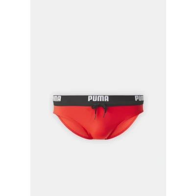 Abbildung von Puma LOGO SWIM Brief Badehose Slip, Herren, Größe: Small, Red
