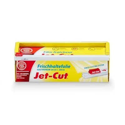 Abbildung von Jet Cut Frischhaltefolie zum Schneiden, Gastronomie 30cm x 300m, PVC transparent, 1 Stück