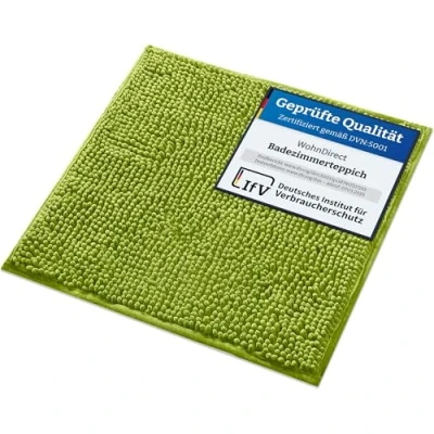Abbildung von WohnDirect Badematte 45x45cm Grün rutschfest &amp; Waschbar Badezimmerteppich zum Set kombinierbar, Badvorleger, WC Garnitur, Badteppich