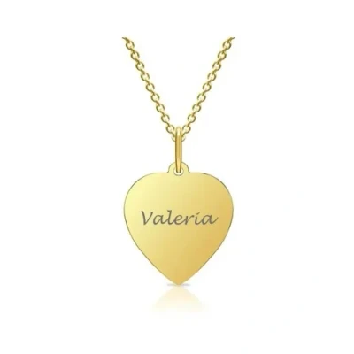 Abbildung von Herzanhänger mit Kette in gold, silber oder roségold Anhänger