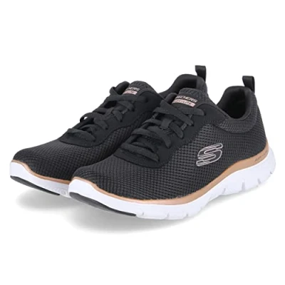 Abbildung von Skechers Sport FLEX Appeal 4.0 Sneaker low, Damen, Größe: 37.5, Black mesh / rose gold trim Schuhe