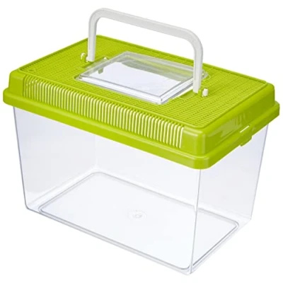 Abbildung von Ferplast Aquarium aus Kunststoff für Fische GEO Medium Tank 2,5 L Behälter Kleintiere Terrarium Insekten Schildkröten, Robuster Kunststoff, 23,2 x 15,3 16,6 cm, grün