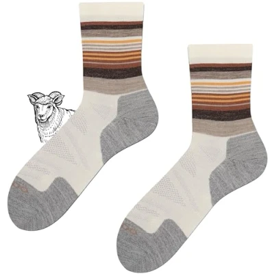 Abbildung von TODO BP COLOR Sehr Dünn Merino Wandersocken Damen und Herren, 70% Merinowolle Trekking Socken, Atmungsaktiv Outdoor Socken (Light Sand, 35 38)