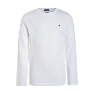 Abbildung von Tommy Hilfiger Jungen Langarmshirt Basic, Weiß (Bright White), 12 Jahre