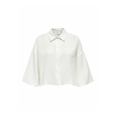 Abbildung von JDY Theis LIFE 3/4 CROP NOOS Hemdbluse, Damen, Größe: XS, Cloud dancer