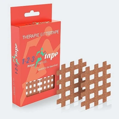 Abbildung von Gittertape Typ B 120 Stück Gitterpflaster, Hochwertiges Akupunkturpflaster Cross Tape Schmerzpunkte oder als Narbenpflaster, Selbstklebend und vielseitig einsetzbar