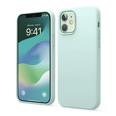 Abbildung von elago Liquid Silicone Case Kompatibel mit iPhone 12 &amp; Pro Hülle (6,1&quot;), Hochwertiges Silikon, Rundumschutz Handyhülle : 3 Layer Struktur Schutzhülle (Grün)