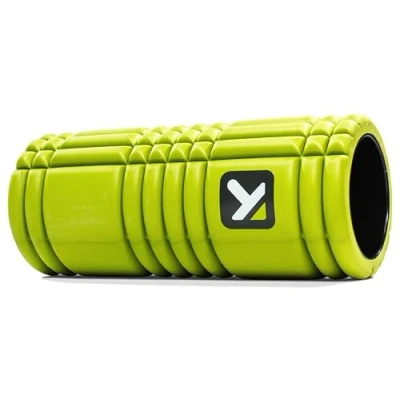 Abbildung von TriggerPoint Grid Faszienrolle mit Kostenlosen Online Videos, Kompakte Massagerolle, Tragbare und Vielseitige Faszienrolle, Grün, 13&#039;&#039;/33cm
