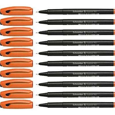 Abbildung von Schneider Topliner 967 Fineliner (Strichstärke 0,4 mm) 10 Stück orange