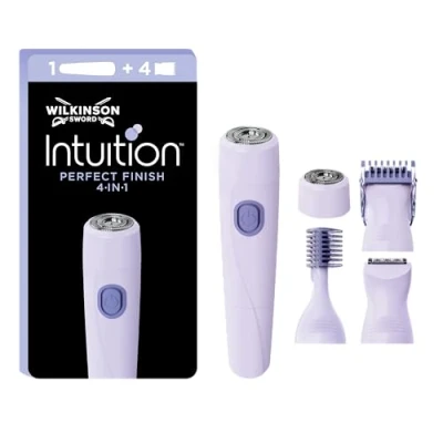 Abbildung von Wilkinson Sword 4in1 Perfect Finish Elektrischer Damen Trimmer Für Körper, Bikinizone, Gesichtshaare und Augenbrauen