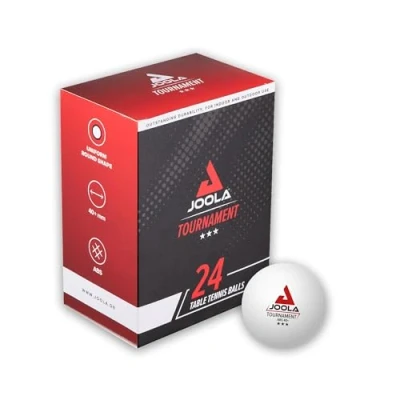 Abbildung von JOOLA Tischtennisbälle Tournament Selektierte 40+mm Durchmesser, 3 Stern Premium Tischtennis Bälle Indoor und Outdoor Kompatibel, Weiß, 24 Stück