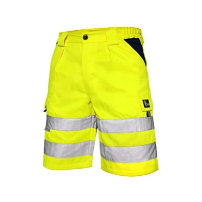 Abbildung von CXS Arbeitsshorts Norwich high Visible, Warnschutz Shorts Kurze Arbeitshose in Signalfarbe, Warnschutzhose mit Reflektionsstreifen, Gelb, 50