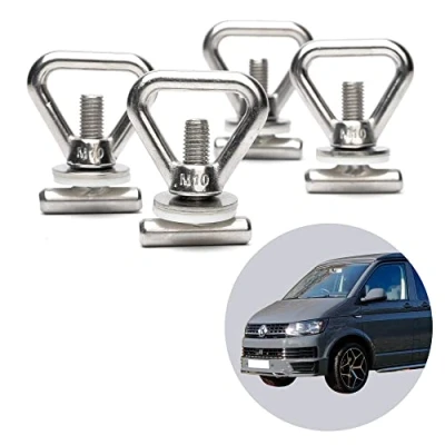 Abbildung von 040Parts 4er Set Zurrösen zur Ladungssicherung kompatibel mit VW T5 T6 T6.1 Bully Multivan California Beach Caravelle sicheres Verzurren von Gepäck