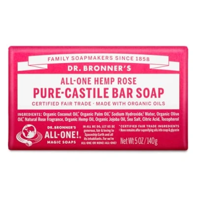 Abbildung von Dr. Bronner Magic Soaps Pure Kastilien Seife, All One Hemp Rose, 5 Unzen Barren (Pack of 6)